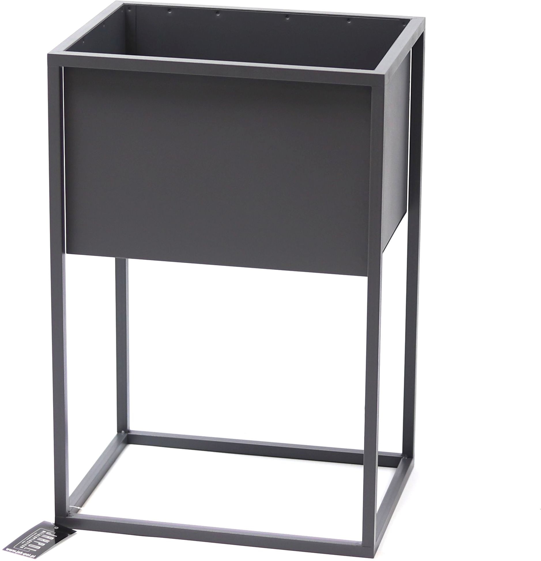 Kwietnik Metalowy Stojak CUBO 60x40x30cm szary skrzynka loft 05-13/S