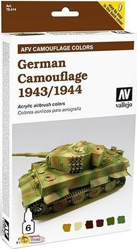 Vallejo Zestaw farb 6x8ml AFV Camouflage System: German Camo 1943/1944 Vallejo 78414