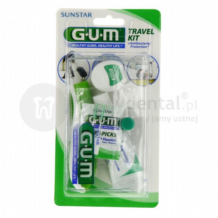 Sunstar GUM Butler TRAVEL KIT (156) - Zestaw podróżny zapewniający odpowiednią pielęgnację jamy ustnej w każdej sytuacji