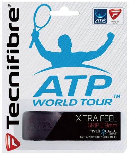 Tecnifibre Taśma do Tennis bazowa taśma TF X-TRA Feel ATP 1er bazowa 1,9 MM, czarny, jeden rozmiar BLGT05