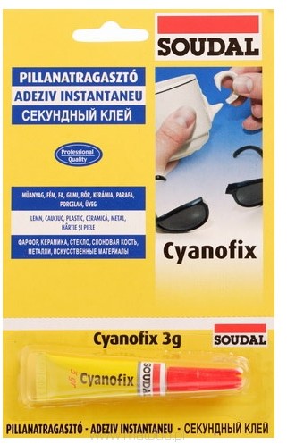 Tytan sekundowy Cyanofix 84A SOUDAL 3 g KLE-84-CY-003