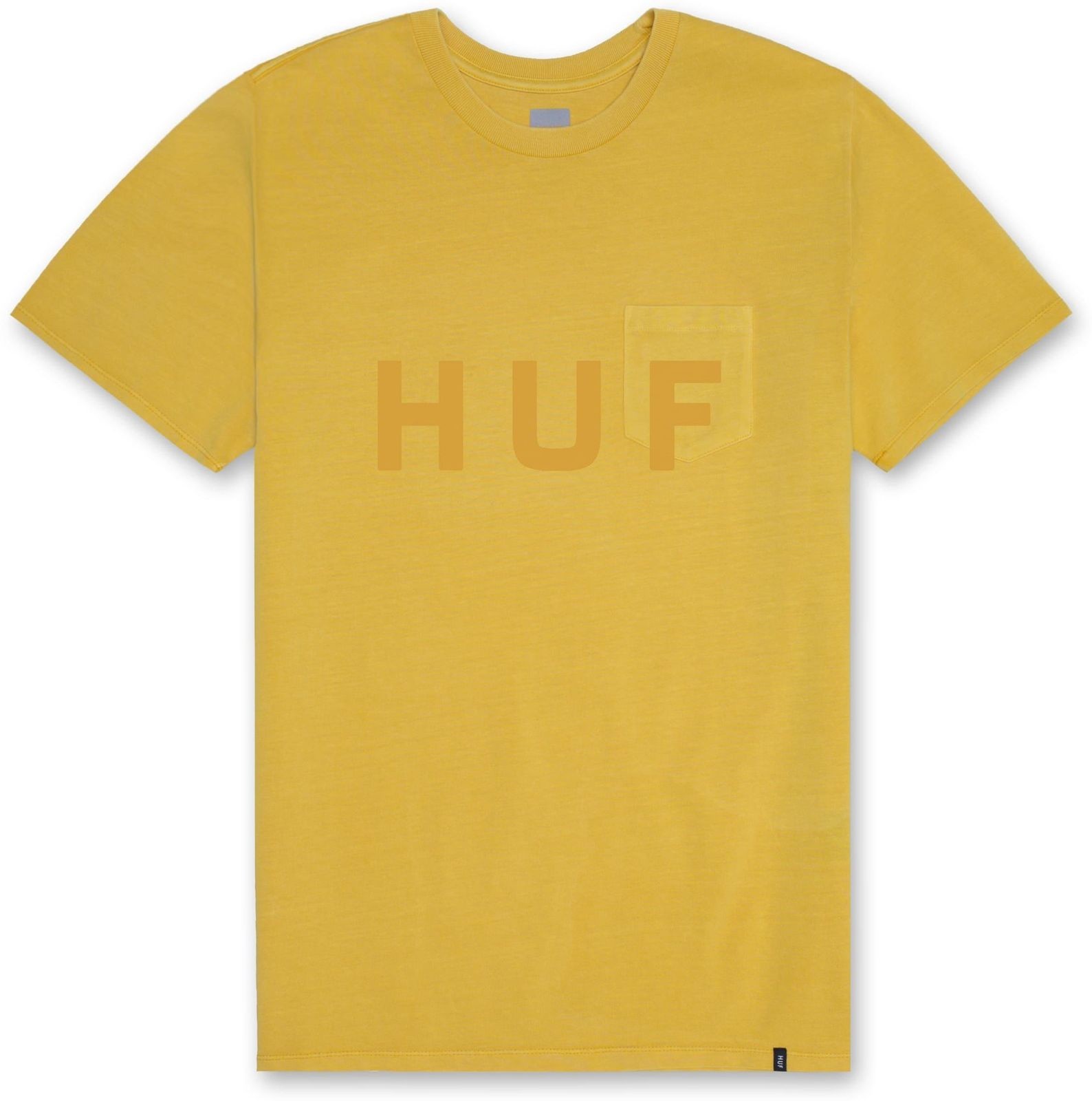 HUF t-shirt HUF OG LOGO POCKET TEE Mineral Yellow