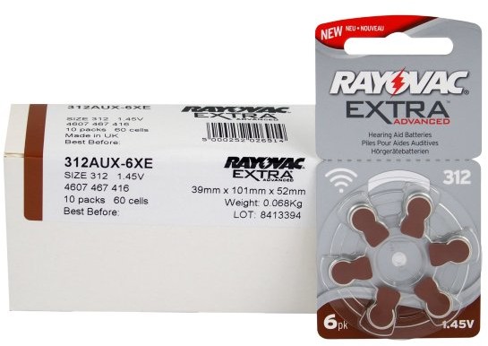 Rayovac 300 x baterie do aparatów słuchowych Extra Advanced 312 MF