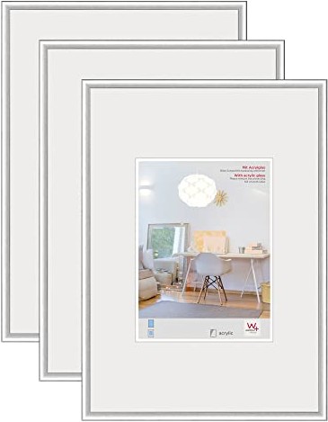 Walther design design New Lifestyle ramka na zdjęcia, srebrna, 27,7 x 42 cm (DIN A3) KVX342S3