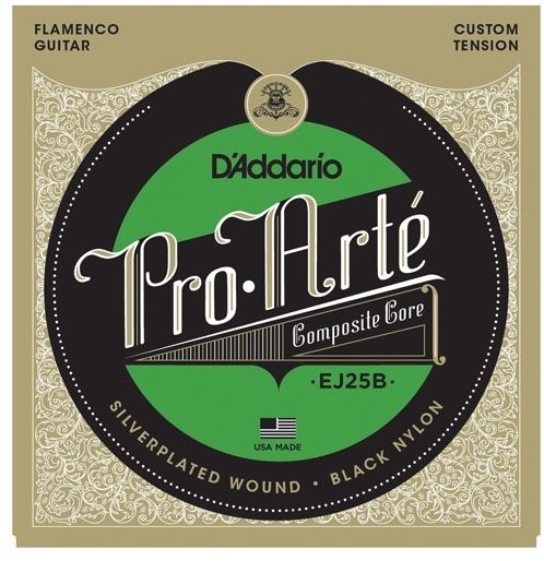 D'Addario ej25b komplet strun Pro-Arte Black Nylon Composite Flamenco EJ25B