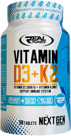 Real Pharm Sklep WITAMINA D3 + K2 MK7 90 TABS