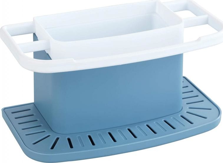 Wenko organizator zlewozmywakowy Cosmo 21 x 11 cm PP niebieski/biały 3-częściowy twm_448267