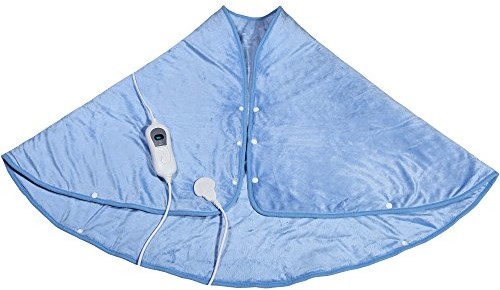 Syntrox Germany Syntrox Niemcy elektryczne ciepła kamizelka poduszka podróżna na szyję HC-120 W Juneau grzewcze ocieplacz ocieplacz karku i ramion poduszka grzewcza 120 watów na ramię z 3 stopni temperatury