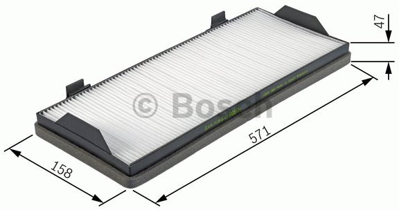 Bosch Filtr, wentylacja przestrzeni pasażerskiej 1 987 431 156 1 987 431 156