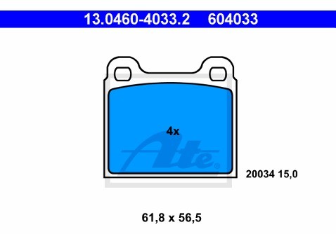 ATE Klocki hamulcowe - komplet 13.0460-4033.2