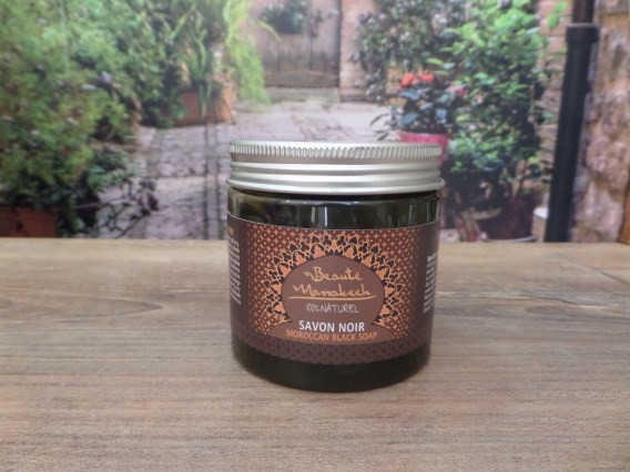 Beaute Marrakech Naturalne Czarne Mydło SAVON NOIR w postaci czarnej pasty do twarzy i ciała 200g