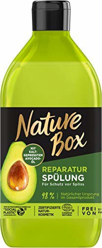 Nature Box płukanka naprawcza olejek awokado, 385 ml