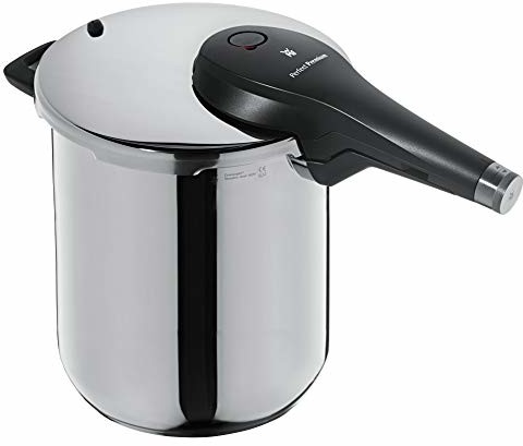 WMF Perfect Premium szybkowar 8,5 l, szybkowar 22 cm, polerowana stal nierdzewna Cromargan, indukcja, 2 stopnie gotowania, pokrętło All-In-One