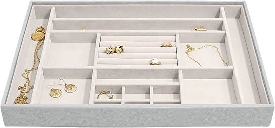 Stackers Szkatułka na biżuterię Stackers 16 komorowa supersize kamienna szarość 74507