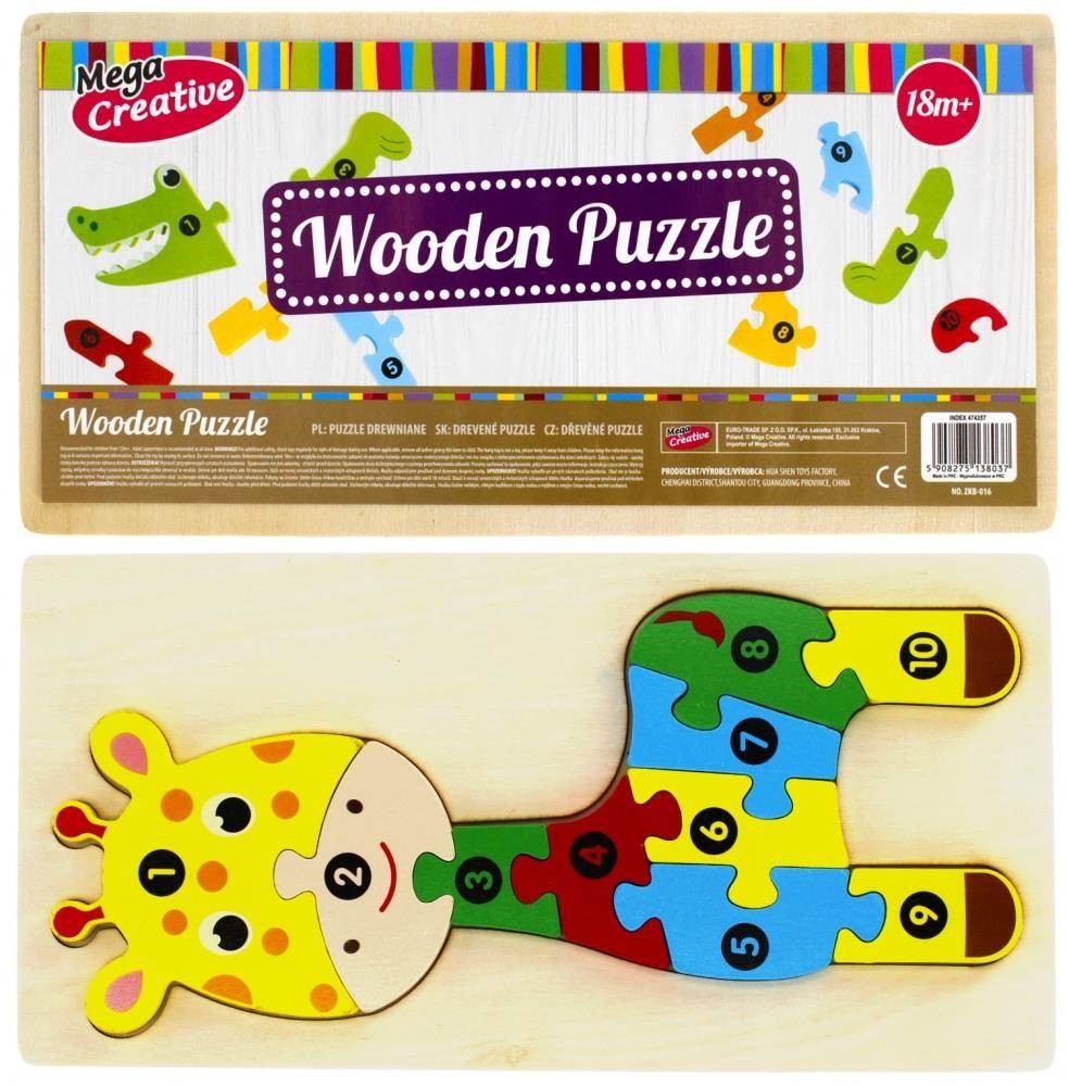 Mega Creative Układanka drewniana Żyrafa Wood -