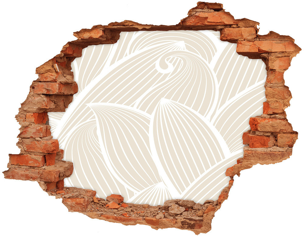 Wallmuralia.pl Naklejka 3D dziura samoprzylepna Liście wzór