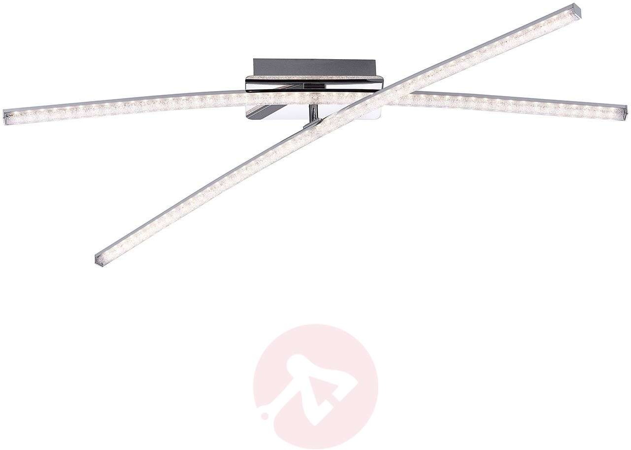 Leuchten Direkt Lampa sufitowa LED Simon, 2 ramiona chrom obrotowa