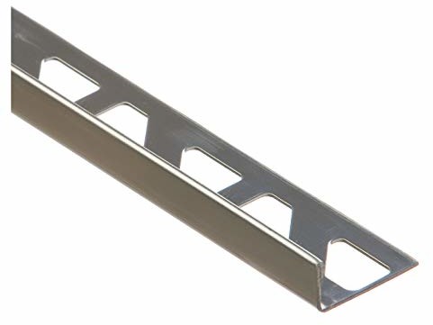 CEZAR T-SN-L10-N-100 kształt L profil L 10 mm 1,0 m stal szlachetna szyna do płytek, naturalny x