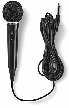 NEDIS Nedis MPWD01BK mikrofon przewodowy | Czułość -75 dB +/-3 dB | 80 Hz 12 kHz | 5,0 m