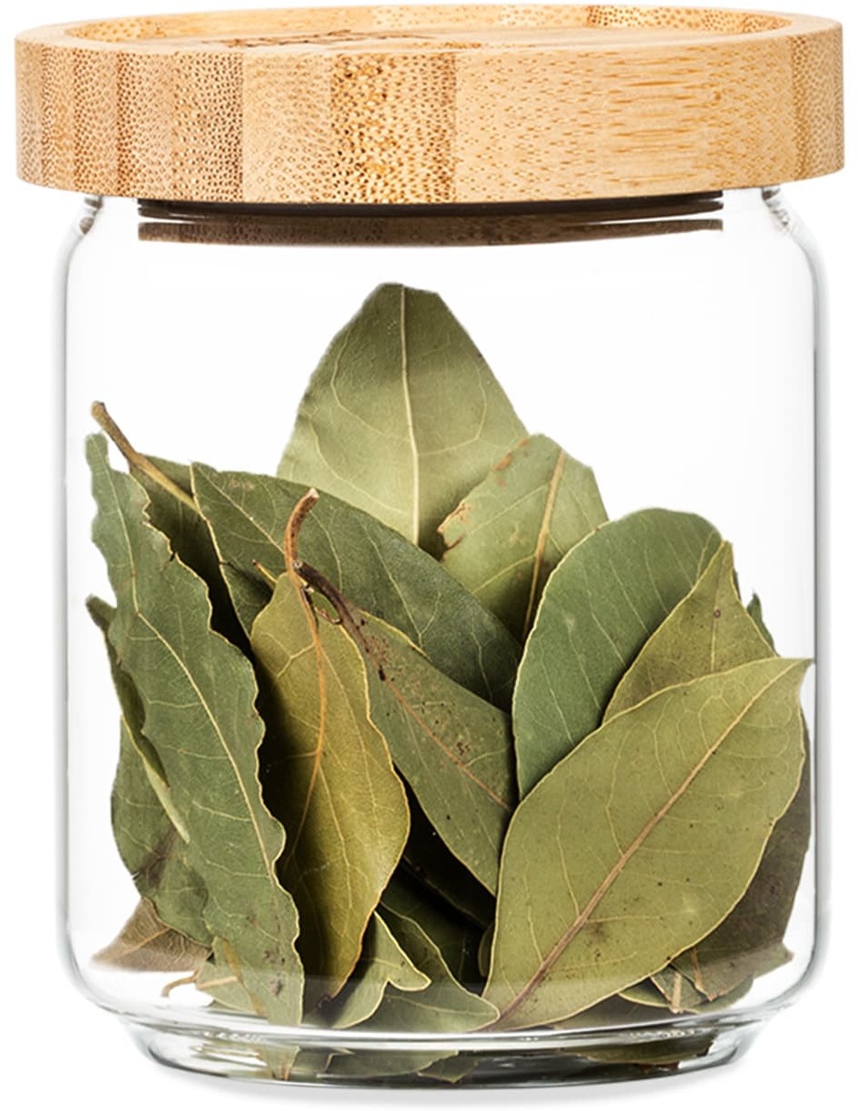 Klarstein Szklany pojemnik z bambusowym wieczkiem, 320 ml, sztaplowany, szczelny BW-10273-003