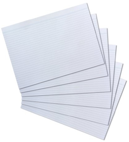 Herlitz 10621282 karty kartotekowe A4, 100, w linie, białe, papier bezdrzewny 10621282