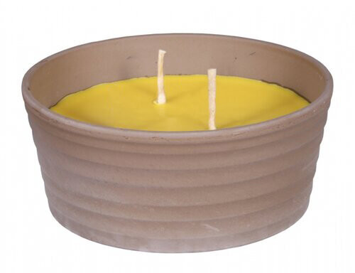 Świeczka Citronella Sirius 850 g, 2 knoty, szary