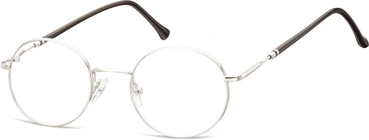 SUNOPTIC Lenonki okrągłe Okulary oprawki optyczne 926 srebrne