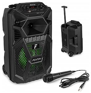 Fenton FENTON Przenośny głośnik  FPC8T z akumulatorem, ledami i kółkami 170.089