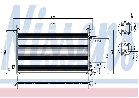 NISSENS Skraplacz, klimatyzacja 94597