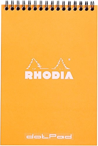 Rhodia 165039 °C notatnik Note Pad o podwójnej spirali, DIN A5, DOT liniatura, 80 G, 14.8 x 21 cm, 80 arkuszy 16503C