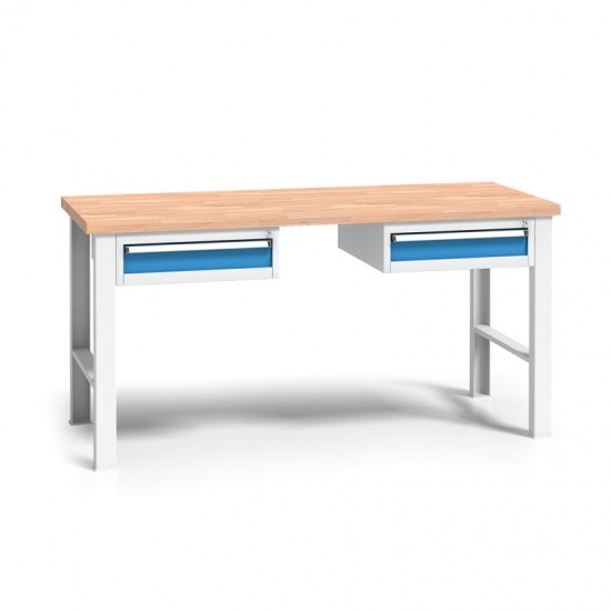 B2B Partner Profesjonalny stół warsztatowy z drewnianym blatem roboczym 179205
