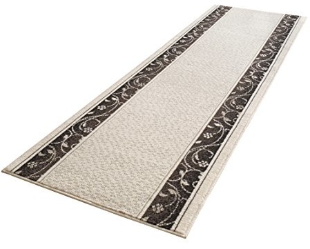 HANSE Home Stylowy welurowy bieżnik Plant kremowy 102490