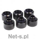 Alphacool Eiszapfen pipe connection 1/4 on 16/10mm black 6-pack 17379