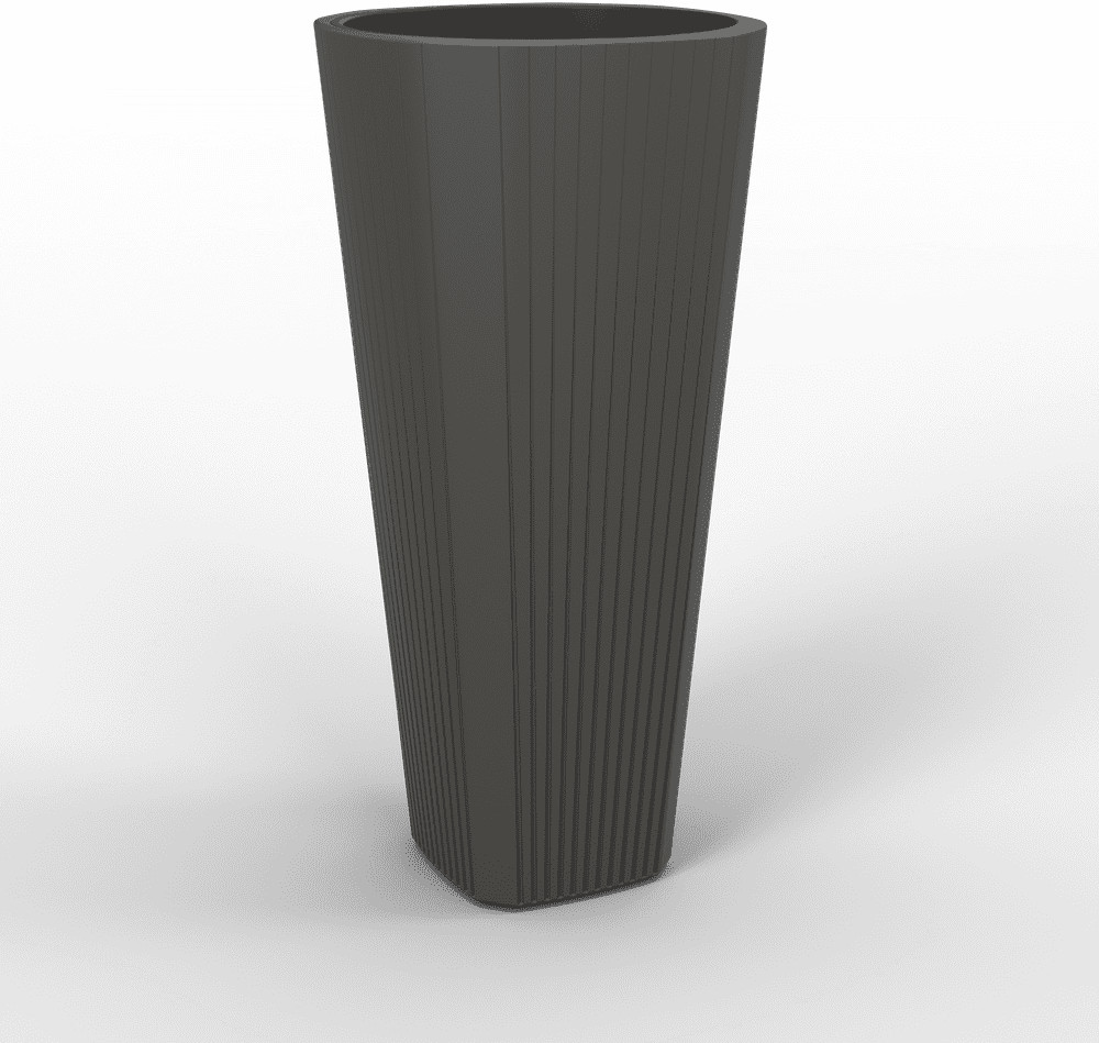 LAMELA doniczka MUZA 39x39 cm wysoka wys 81 cm antracytowa