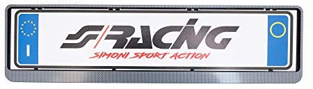 Simoni Racing Simoni Racing PTX/5C uniwersalny uchwyt tablicy rejestracyjnej z tyłu z zabezpieczeniem przed kradzieżą, wygląd włókna węglowego PTX/5C