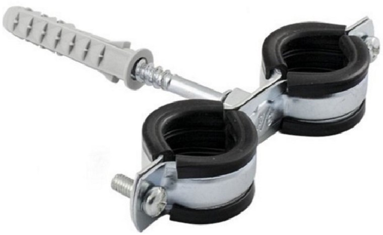 Uchwyt Podwójny Z Gumą 3/8' 15-19MM