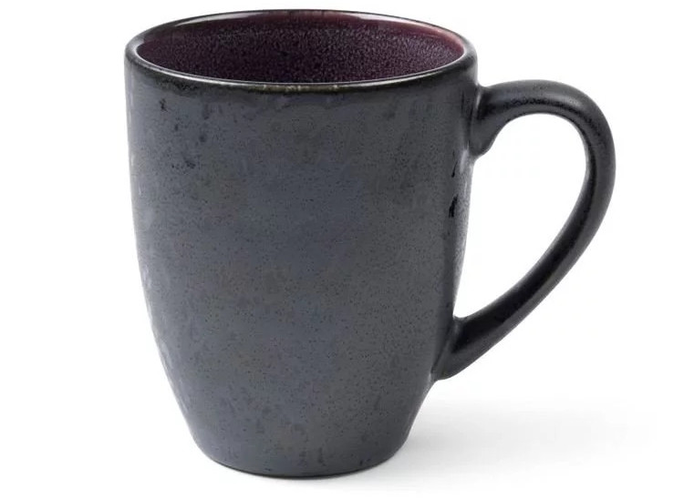 Bitz Stoneware kubek Bitz czarny/purpurowy 300 ml