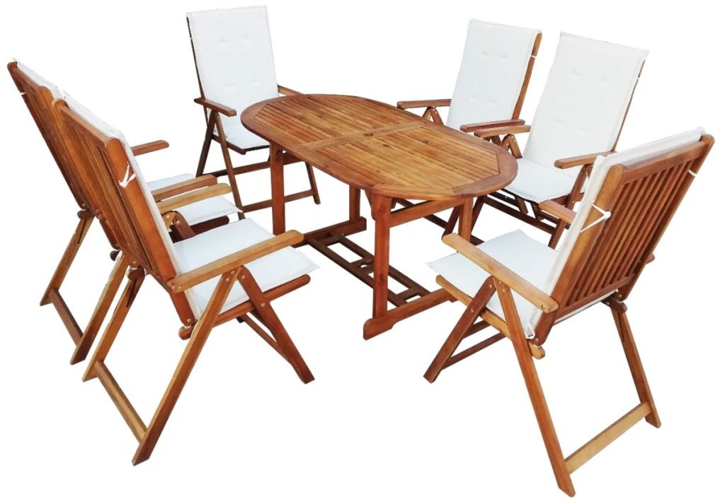 vidaXL 13-częściowy zestaw mebli ogrodowych z poduszkami, akacja