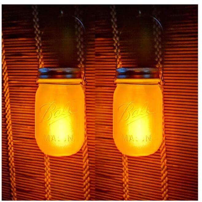 Lumijardin Lumijardin Lampy solarne LED (2 szt.) w kolorze pomarańczowym - wys. 23,5 x  8 cm