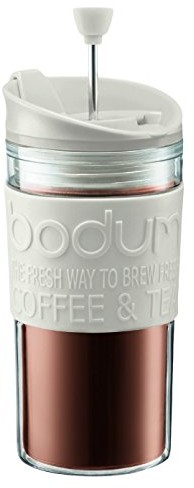 Bodum Travel Mug  Double Wall insulation with and Spare Lid  Plastic  0.35L french press  Various Colours K11102-913