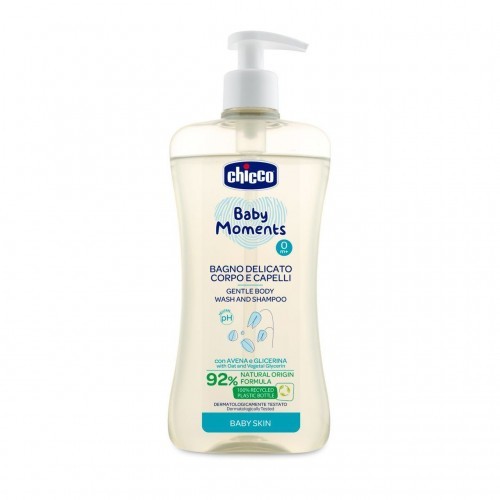 Chicco DELIKATNY PŁYN DO MYCIA CIAŁA I WŁOSÓW 500 ML 0 M+ Baby Moments TOW018712