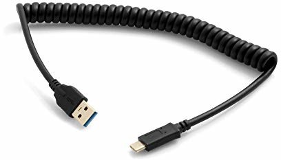 System-S System-S kabel USB typ A 3.0 na USB typ C 3.1 kabel spiralny 40-60 cm 57561789