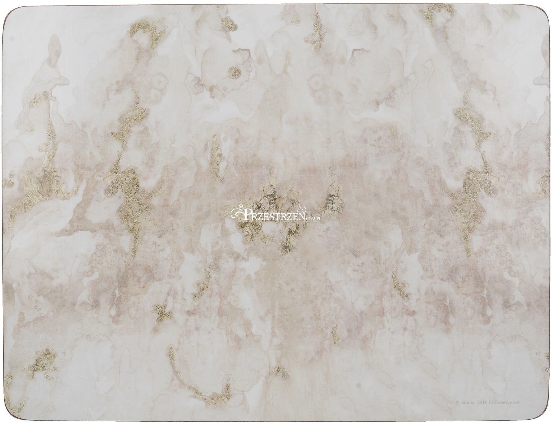 Creative Tops PODKŁADKI KORKOWE CT PREMIUM - Marble Grey MARMUR - ŚREDNIE 6 szt. 5234293