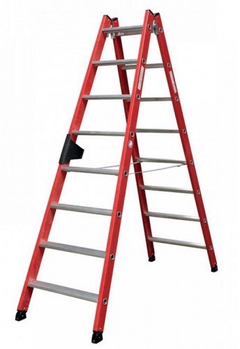 Krause drabina dwustronna z podłużnicami z tworzywa sztucznego 2x8 stopni 815446 815446