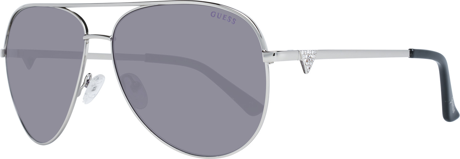Guess Okulary przeciwsłoneczne damskie GF6098 10B 64 Srebrne