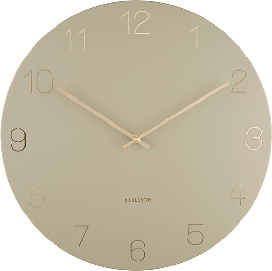 Karlsson Zegar ścienny Charm Numbers 40 cm oliwkowy KA5762OG