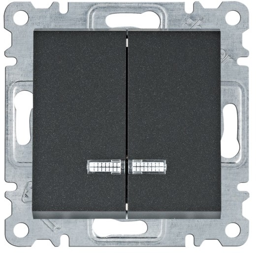 Hager LUMINA ŁĄCZNIK UNIWERSALNY/SCHODOWY Z PODŚWIETLENIEM CZARNY WL0243