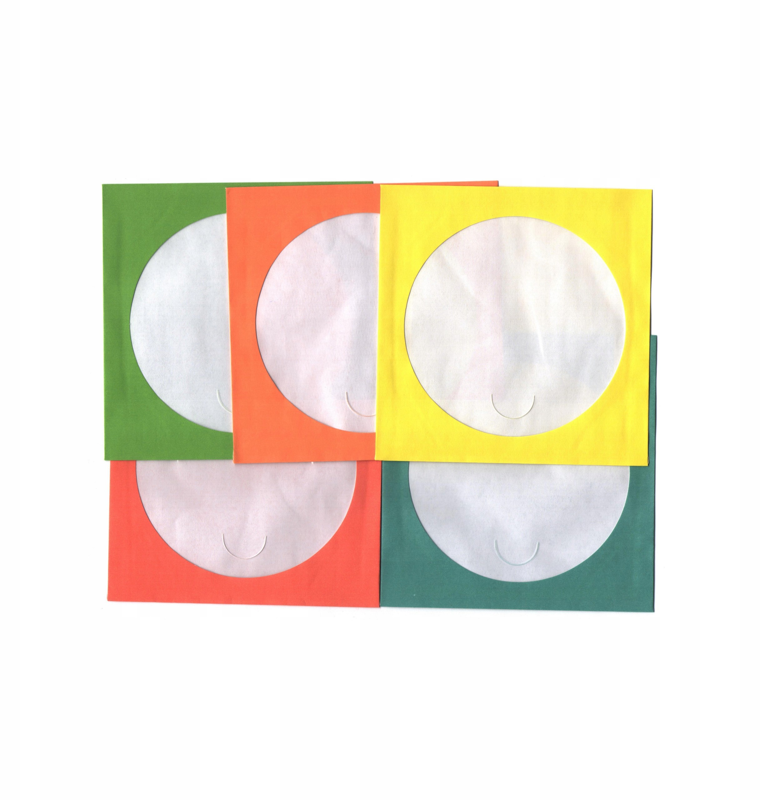 5 x koperta z okienkiem na płyty CD/DVD kolorowe