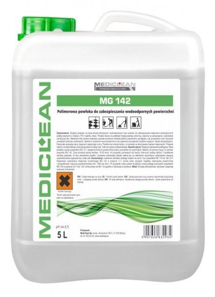 Mediclean Mediclean MG 142 Poli Clean Polimerowa powłoka do zabezpieczania wodoodpornych powierzchni 5L
