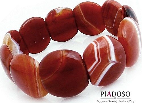 Arande Karneol Elegancka Bransoleta Certyfikat 2197285217